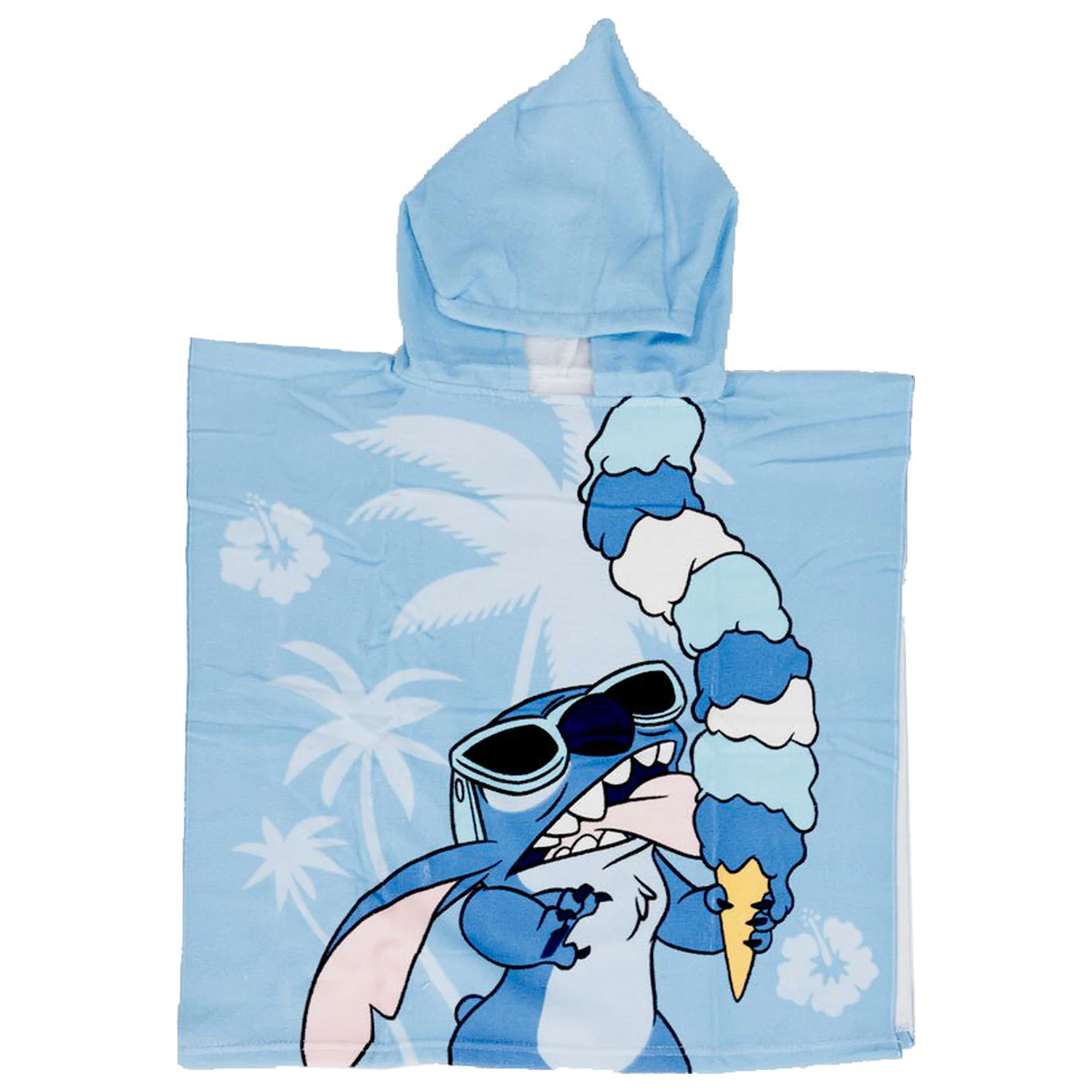 Lilo and Stitch Sladoledna brisača za plažo Poncho 55x110 cm fotografija izdelka