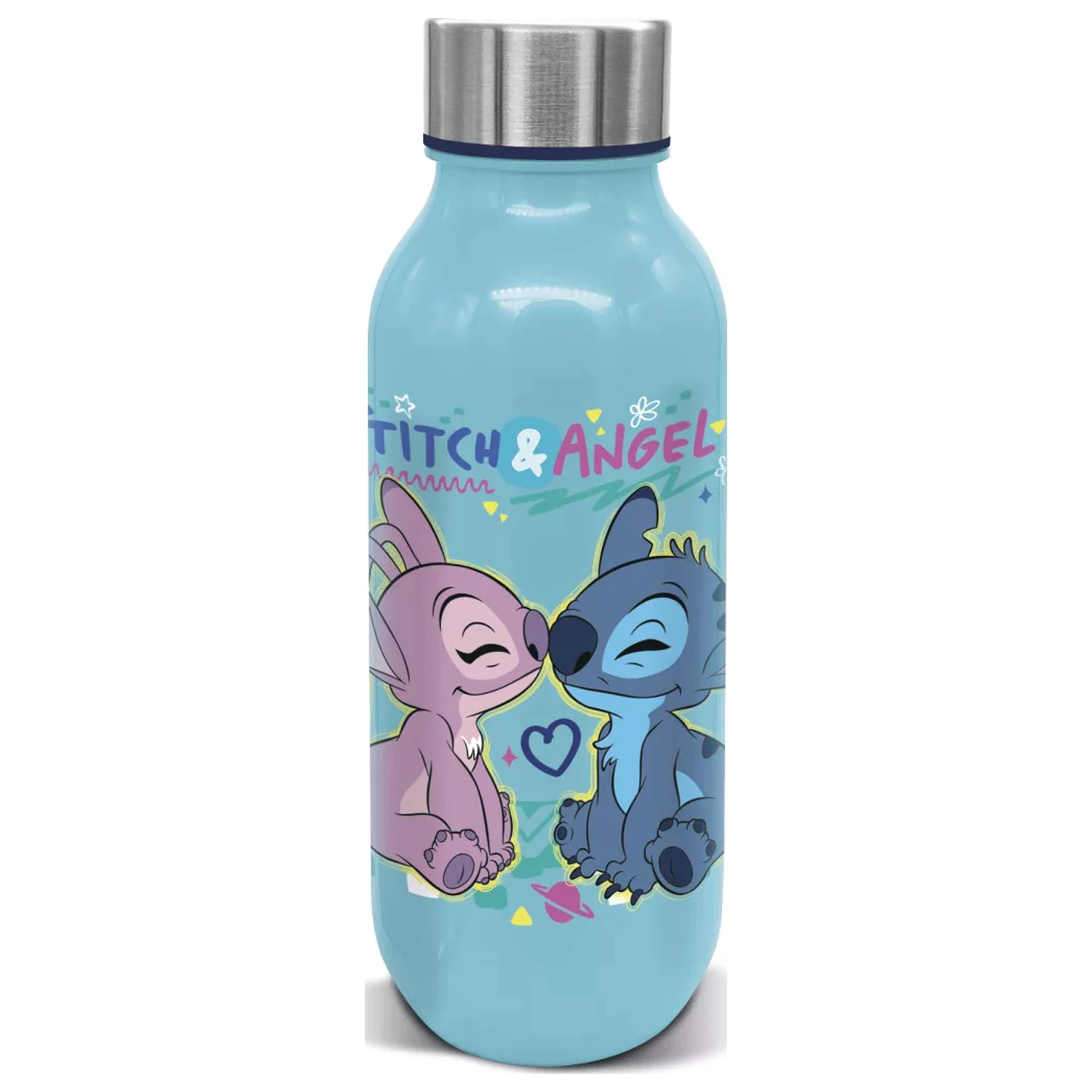 Stitch Love plastična steklenica za vodo z navojnim pokrovčkom 640 ml fotografija izdelka