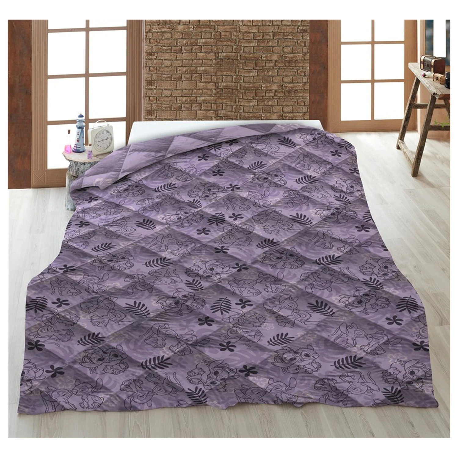 Stitch Lilo and Stitch Love Story prešita prevleka za odejo, odeja 140x200cm fotografija izdelka