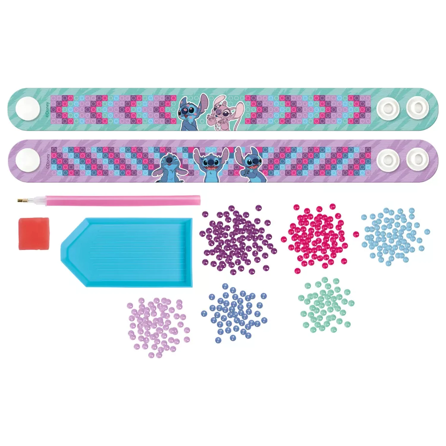 Stitch Moxy diamantna pika zapestnica, komplet 2 fotografija izdelka
