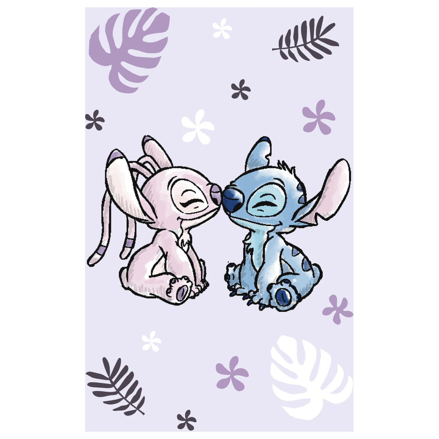 Stitch vijolično flis odejo fotografija izdelka