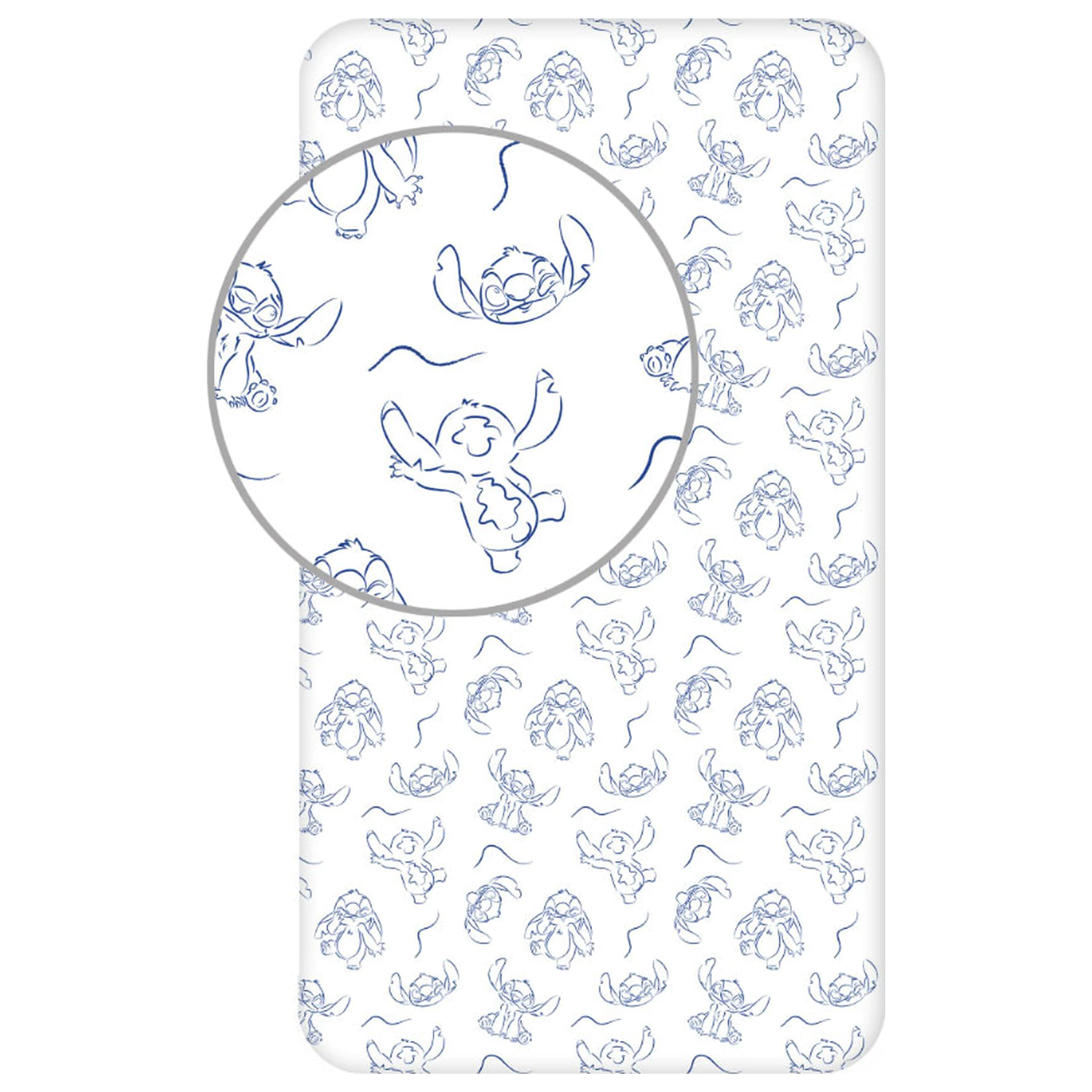 Stitch Stellar Waves rjuha z elastiko 90x200 cm fotografija izdelka