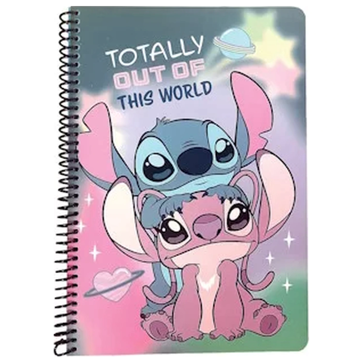 Stitch This World Cute B/5 črtasti spiralni zvezek s 70 stranmi fotografija izdelka