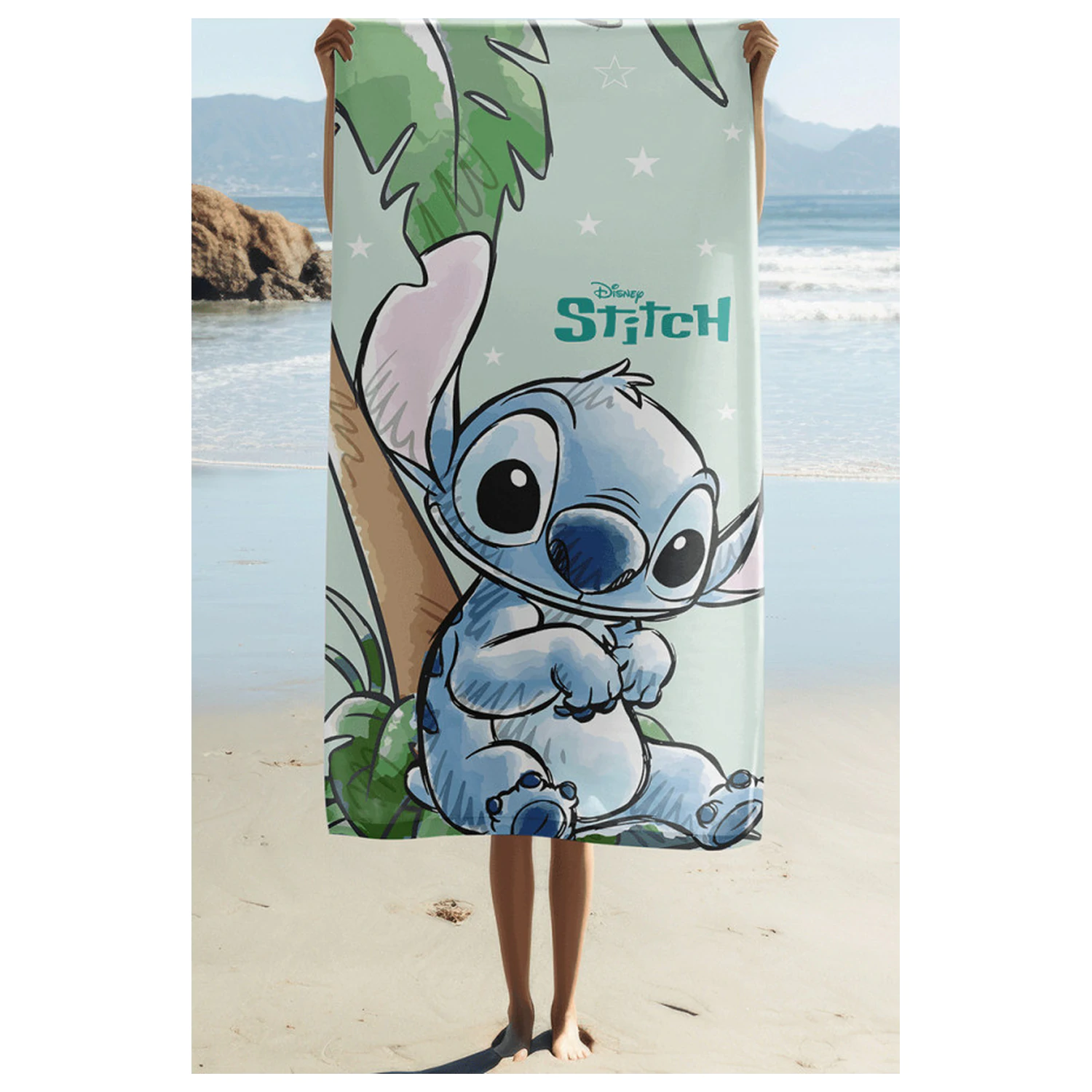 Stitch Tropical Cutie brisača 70x140cm fotografija izdelka