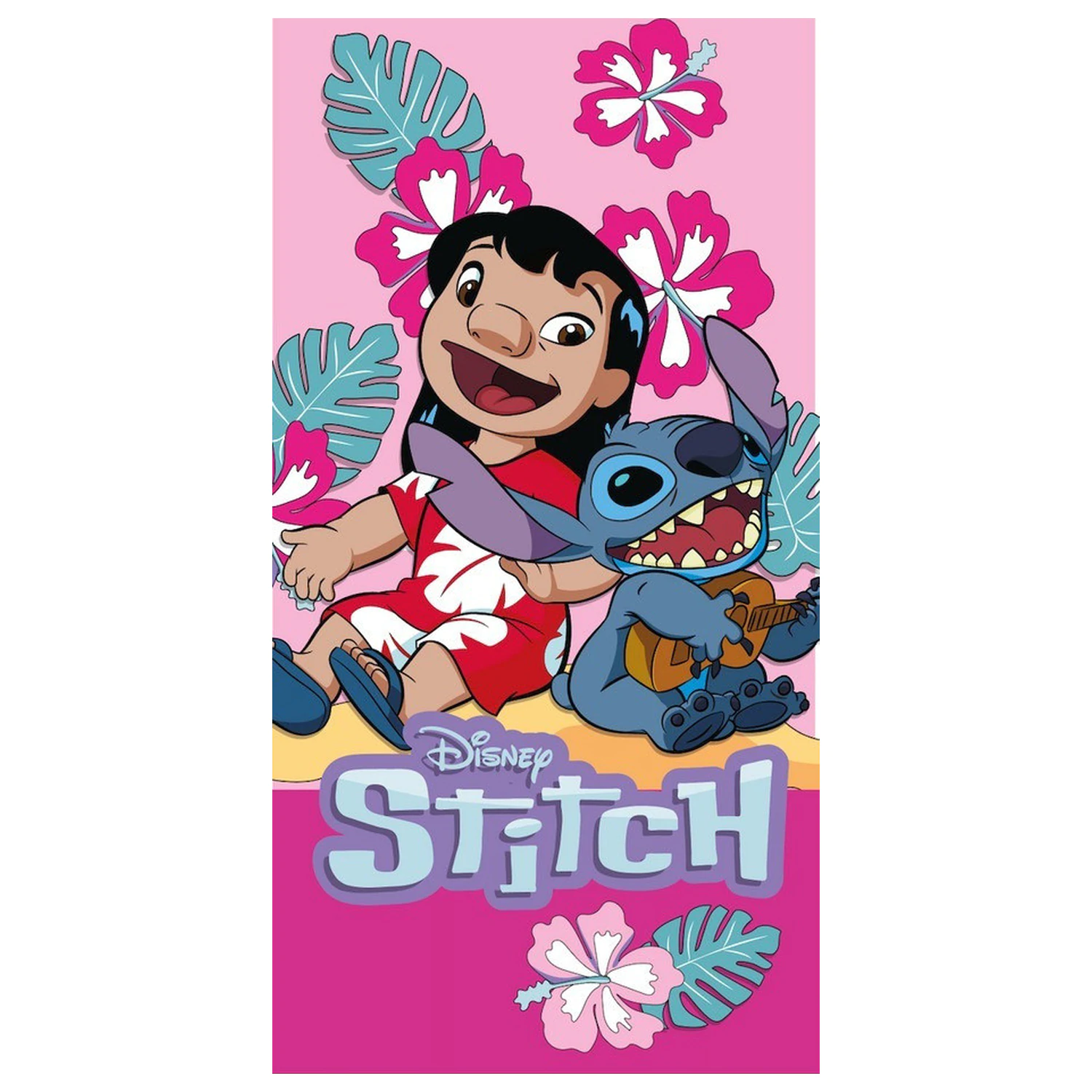 Lilo & Stitch Ukulele Time brisača 70x140 cm fotografija izdelka