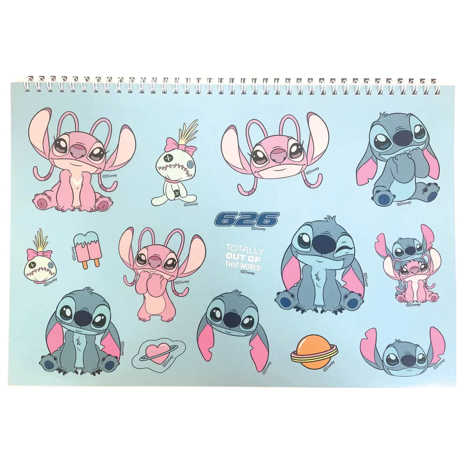 Stitch Universe A4 spiralni skicirni blok 40 listov z nalepkami fotografija izdelka