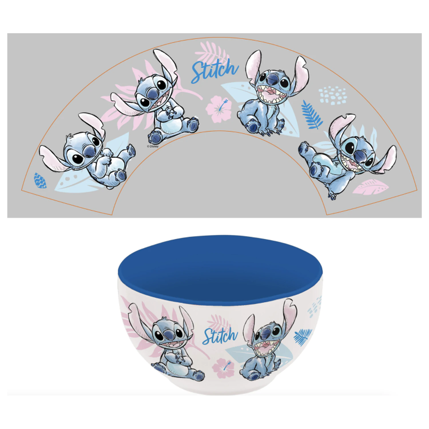 Stitch Akvarelna modra keramična skleda fotografija izdelka