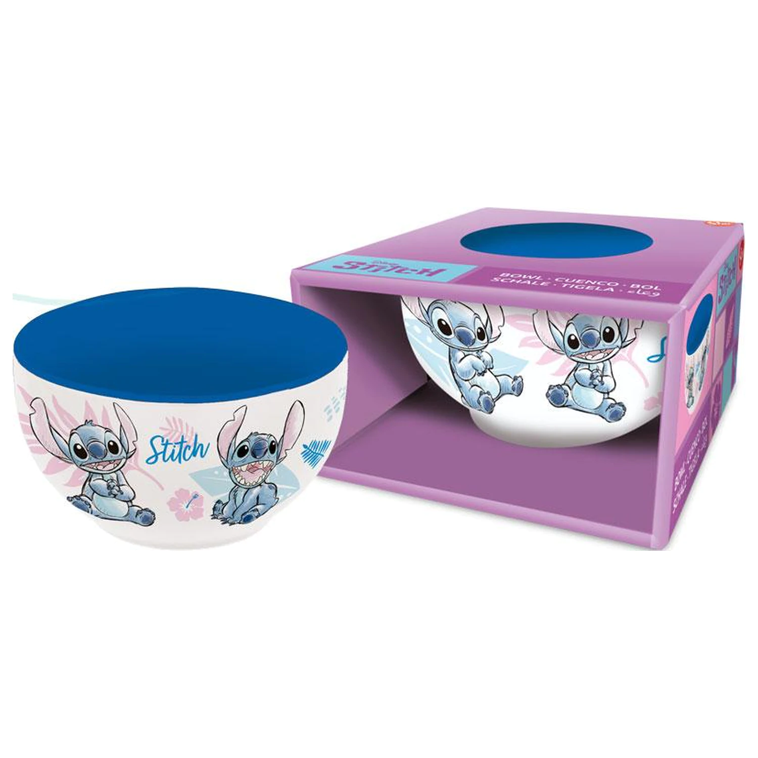 Stitch Akvarelna modra keramična skleda fotografija izdelka