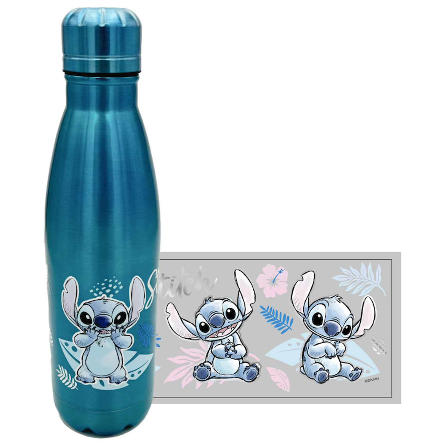 Stitch Watercolor Kovinska Modra Steklenica iz Nerjavečega Jekla 780ml fotografija izdelka