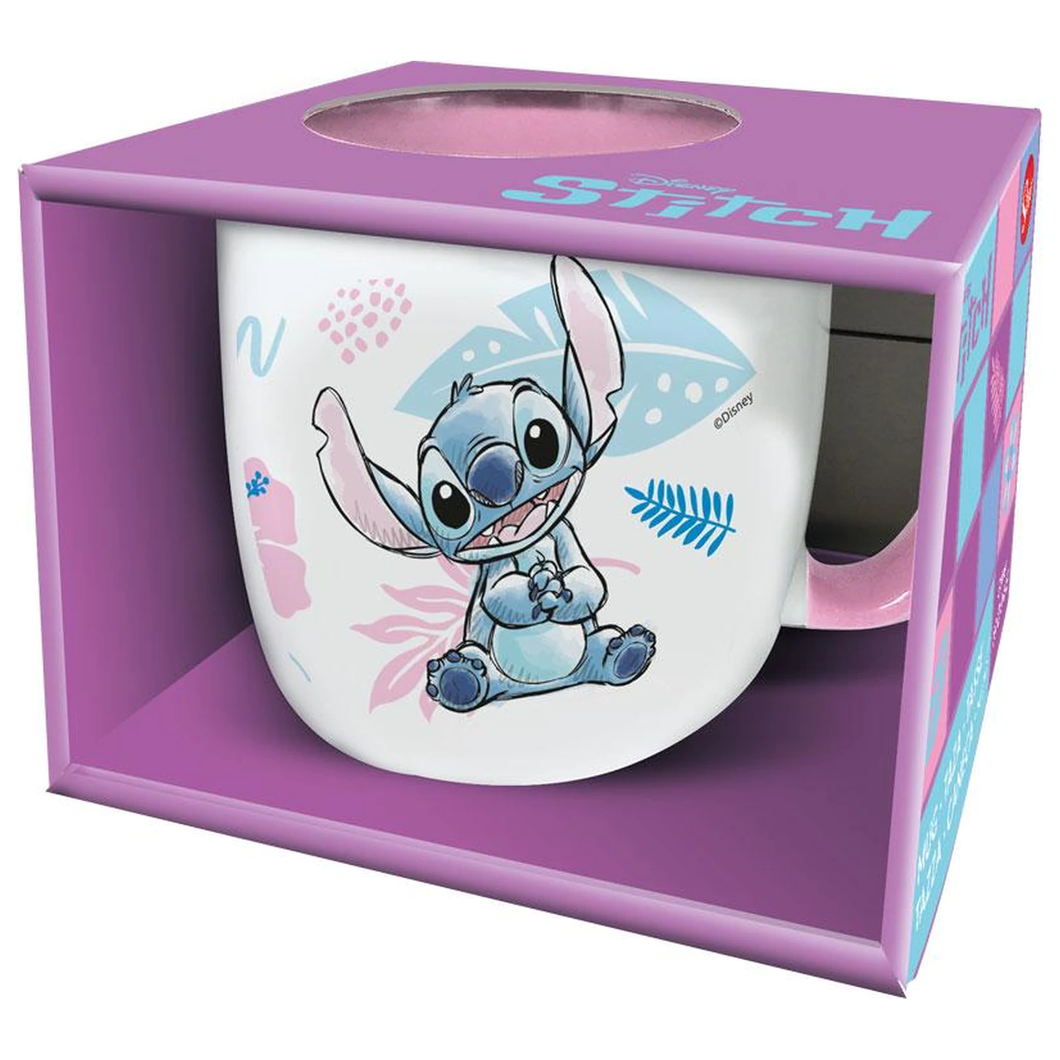 Stitch akvarel roza skodelica fotografija izdelka