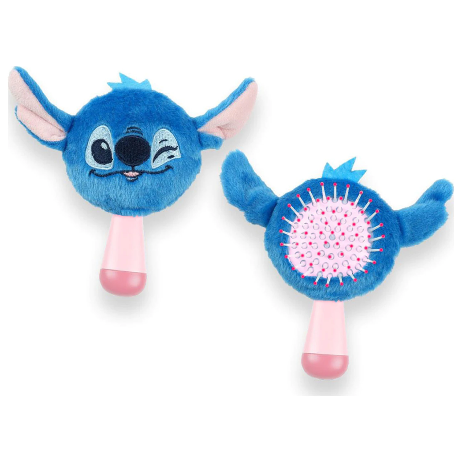 Stitch Wink mini plišasta krtača za lase, glavnik 13 cm fotografija izdelka