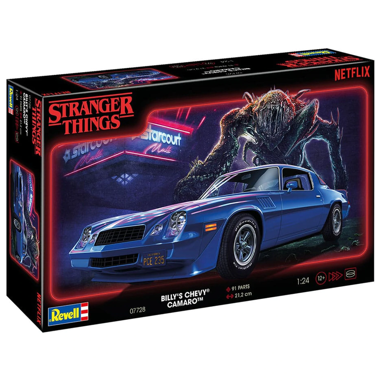 Stranger Things komplet modelov 1/25 Chevy Camaro Z/28 19 cm fotografija izdelka