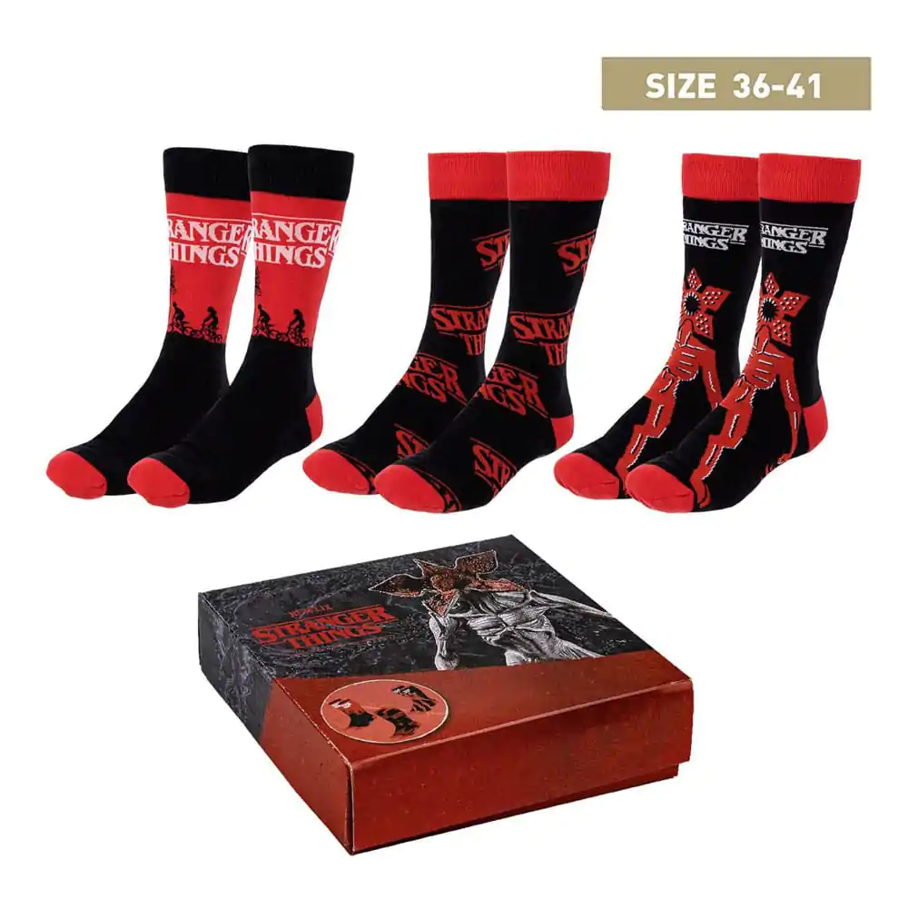 Stranger Things Nogavice 3-Pack 35-41 fotografija izdelka