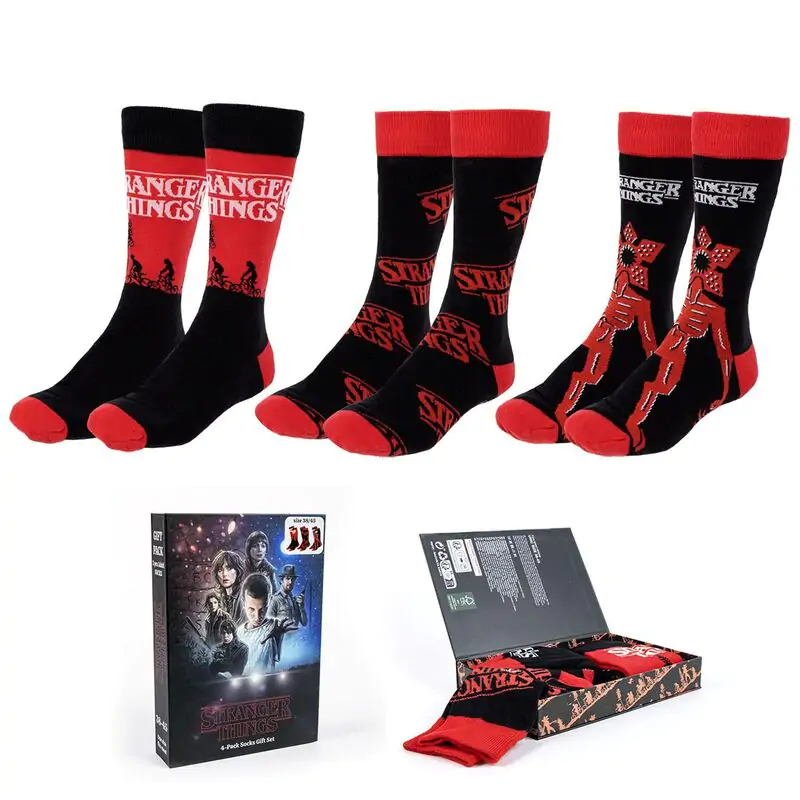 Stranger Things Nogavice 3-Pack 38-45 fotografija izdelka