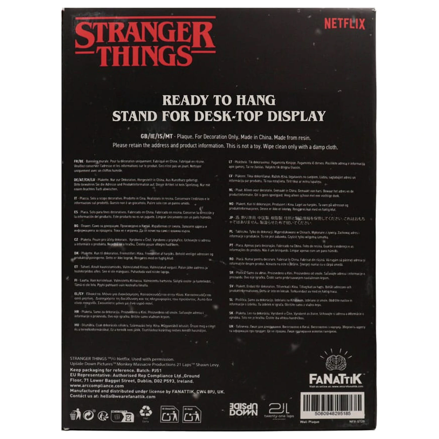 Stranger Things Smola Plošča Creel House Vitražno okno fotografija izdelka