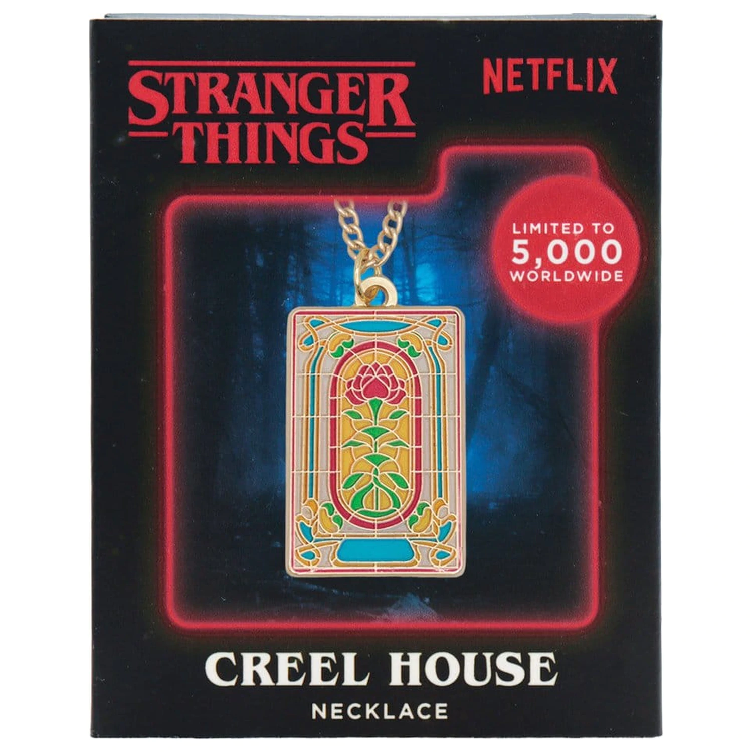 Stranger Things ogrlica Creel House Window Limited Edition 3 x 2 cm fotografija izdelka