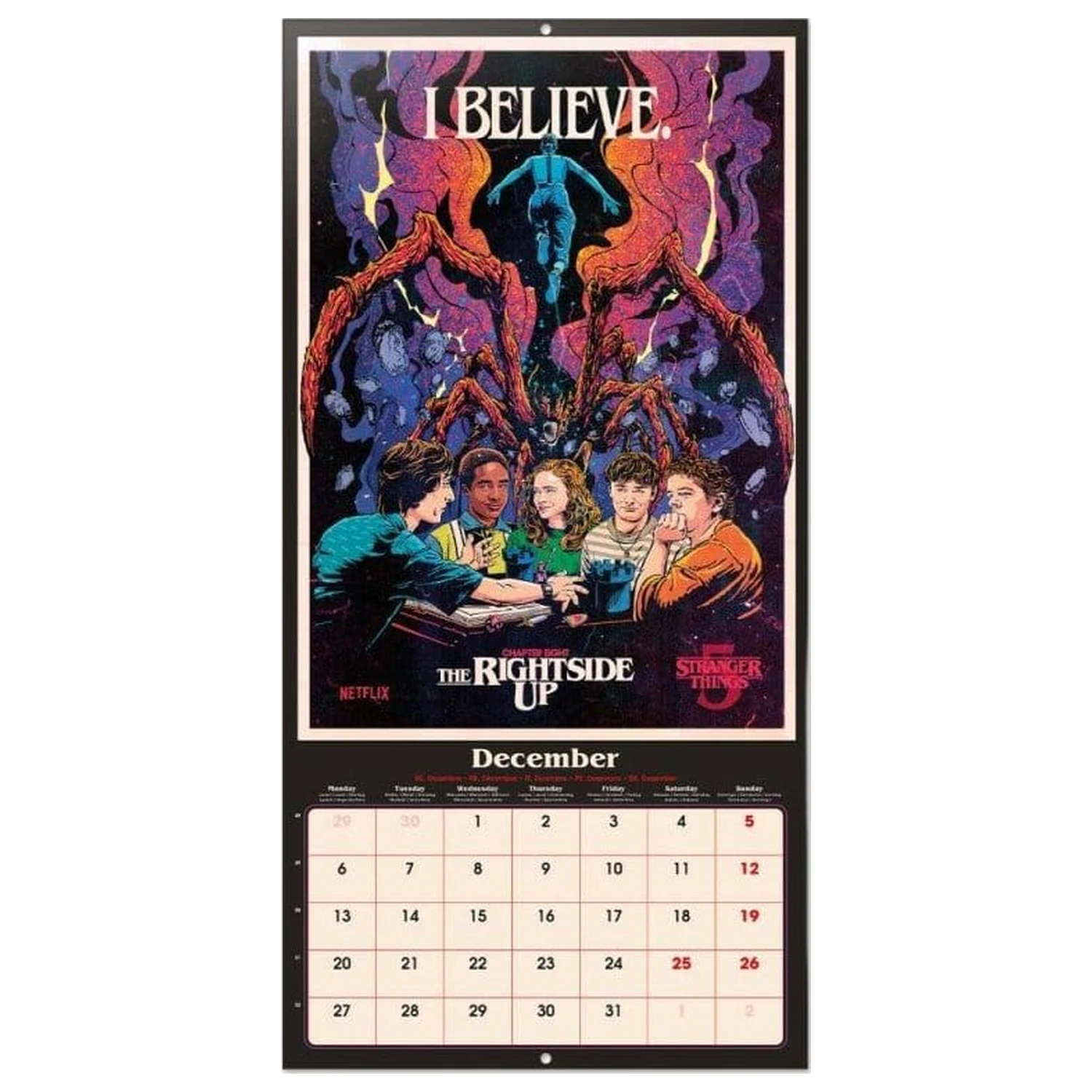 Stranger Things Stenski koledar 2027 30 x 30 cm fotografija izdelka