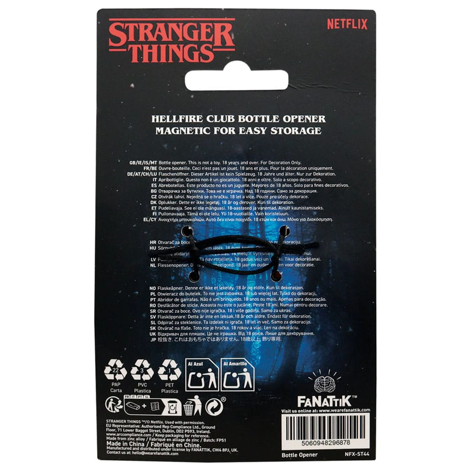 Stranger Things odpirač za steklenice Hellfire Club fotografija izdelka