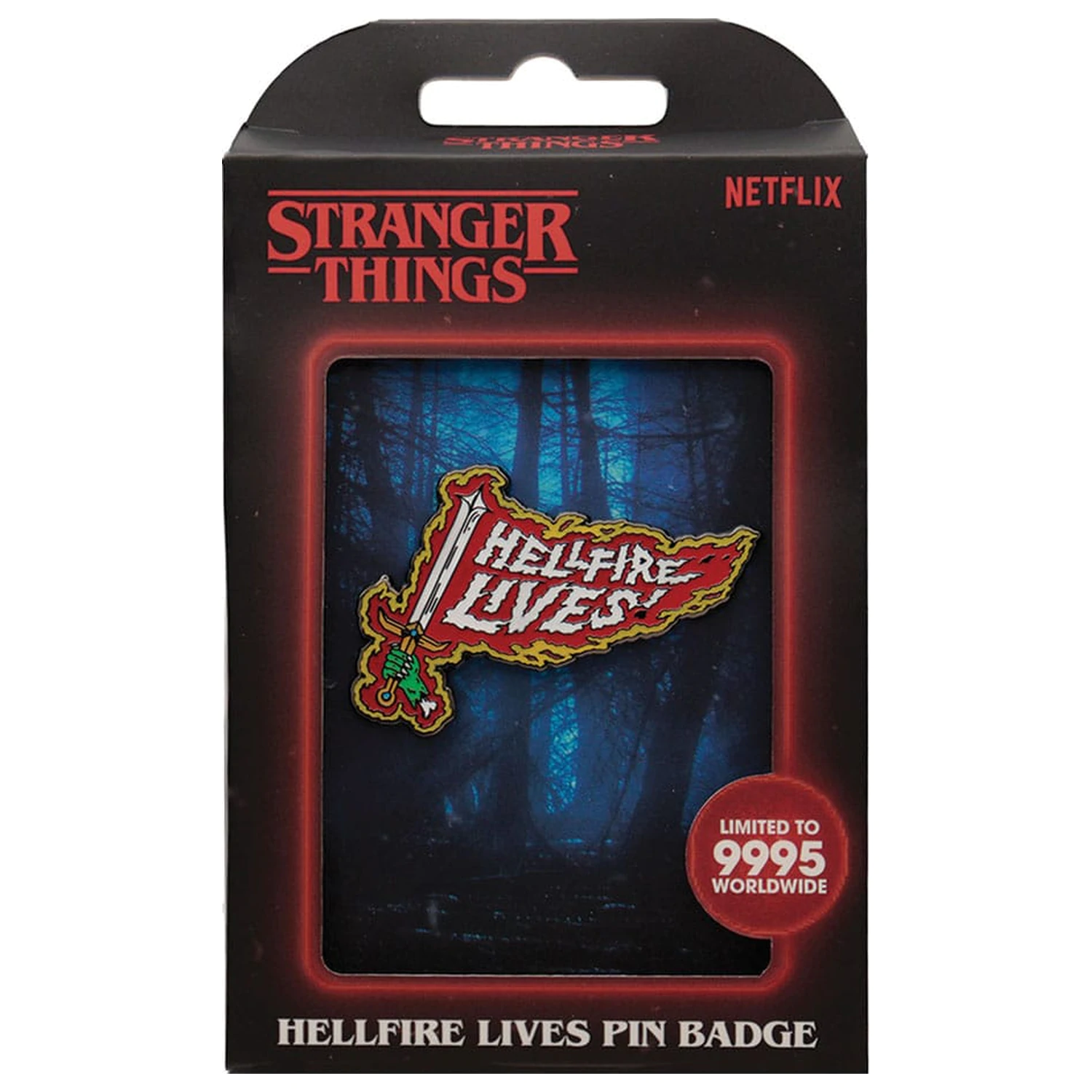 Stranger Things priponka Hellfire Lives Limited Edition fotografija izdelka