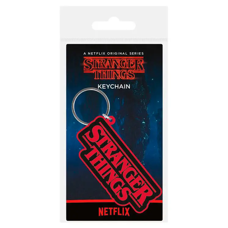 Stranger Things gumijast obesek za ključe Logo 6 cm fotografija izdelka