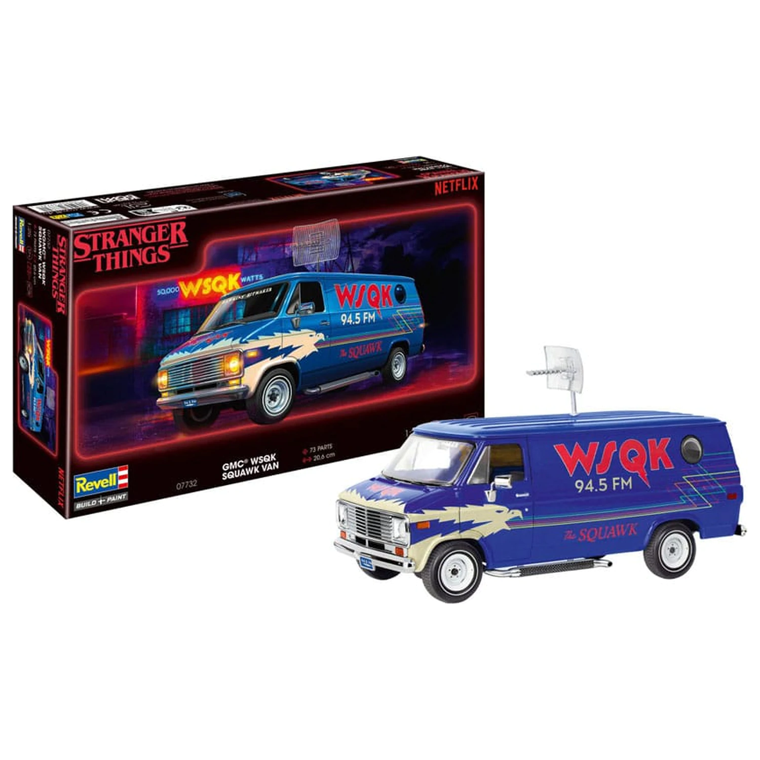 Stranger Things model komplet 1/25 Squawk Van 21 cm fotografija izdelka