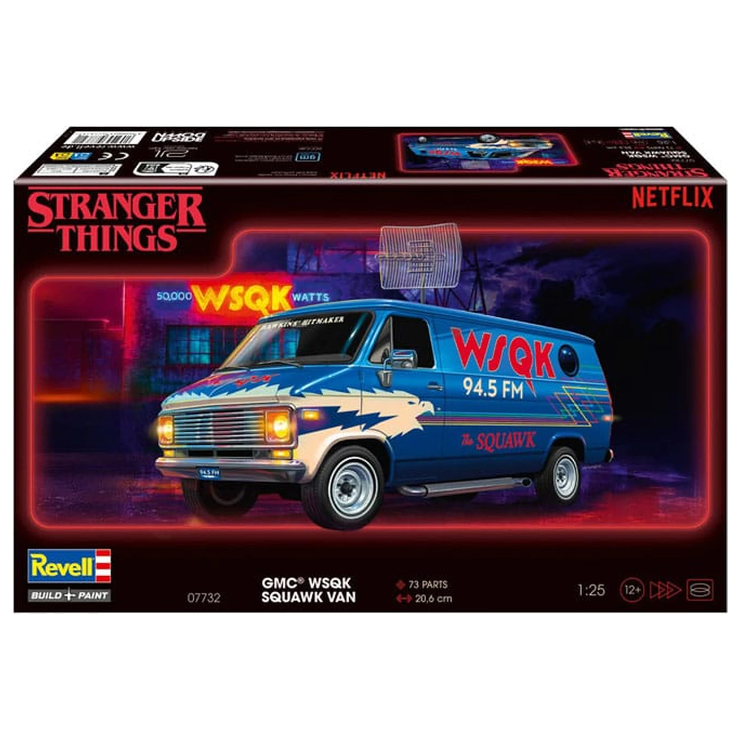 Stranger Things model komplet 1/25 Squawk Van 21 cm fotografija izdelka