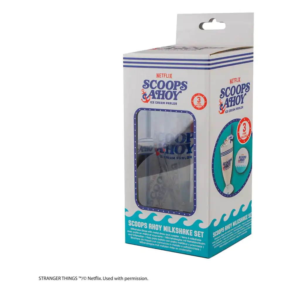 Stranger Things Set Kozarcev za Milkshake Scoops Ahoy fotografija izdelka