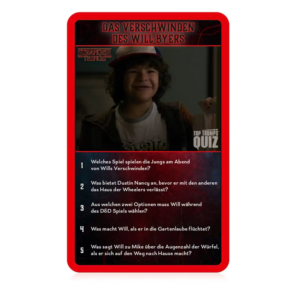 Stranger Things Igra s kartami Top Trumps Quiz *German Version* fotografija izdelka