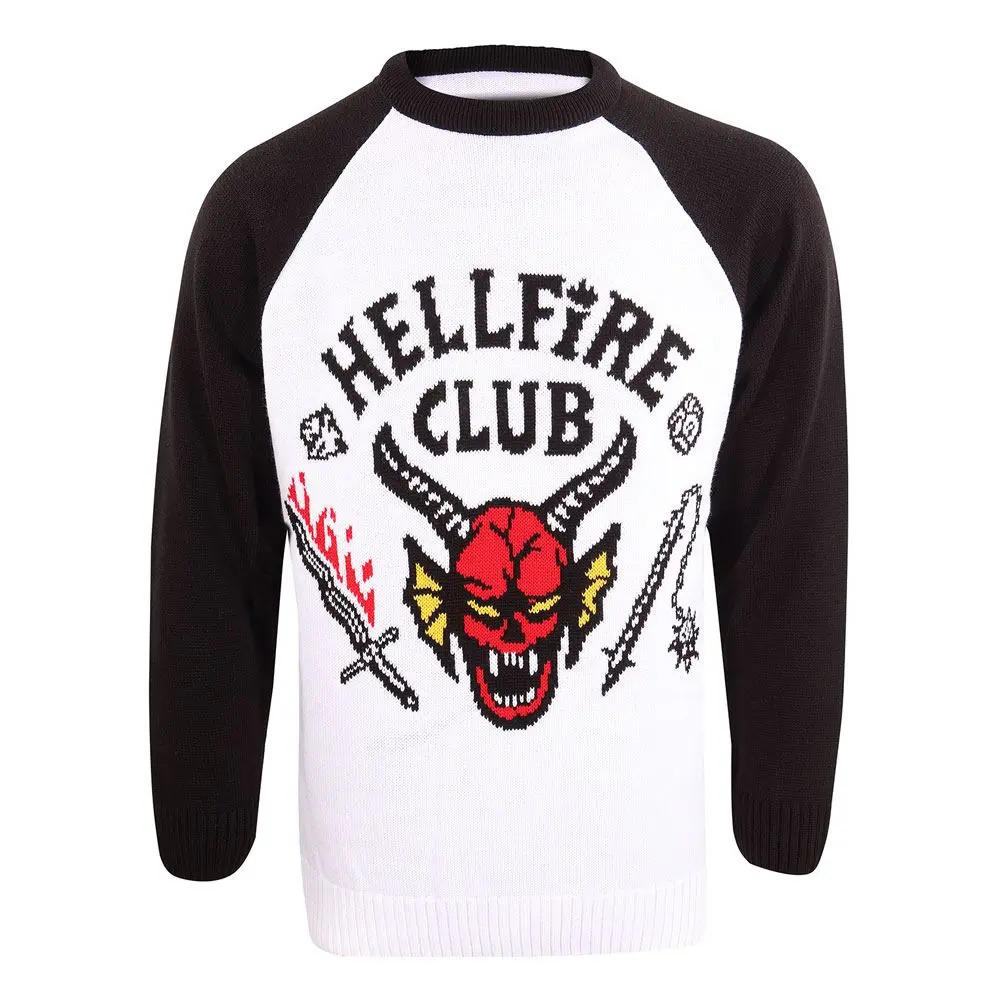 Stranger Things Hellfire Club Christmas pulover s kapuco fotografija izdelka