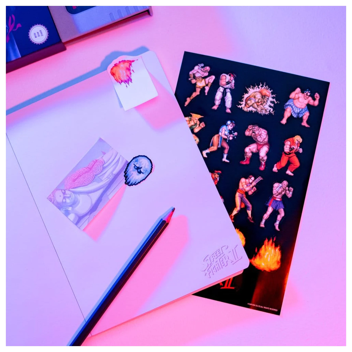 Street Fighter A5 premium blok s samolepilnimi listki fotografija izdelka