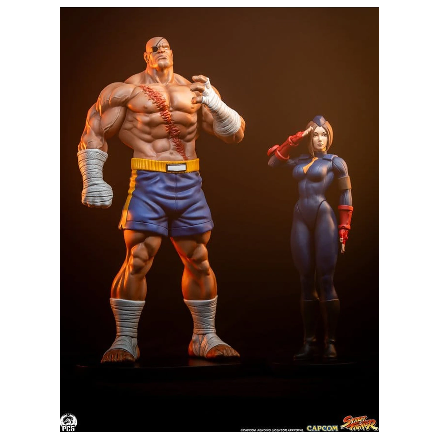 Street Fighter Street Jam Kipi 1/10 Sagat & Juli 24 cm fotografija izdelka
