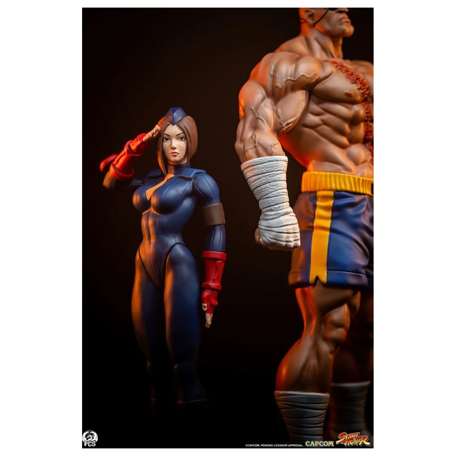 Street Fighter Street Jam Kipi 1/10 Sagat & Juli 24 cm fotografija izdelka