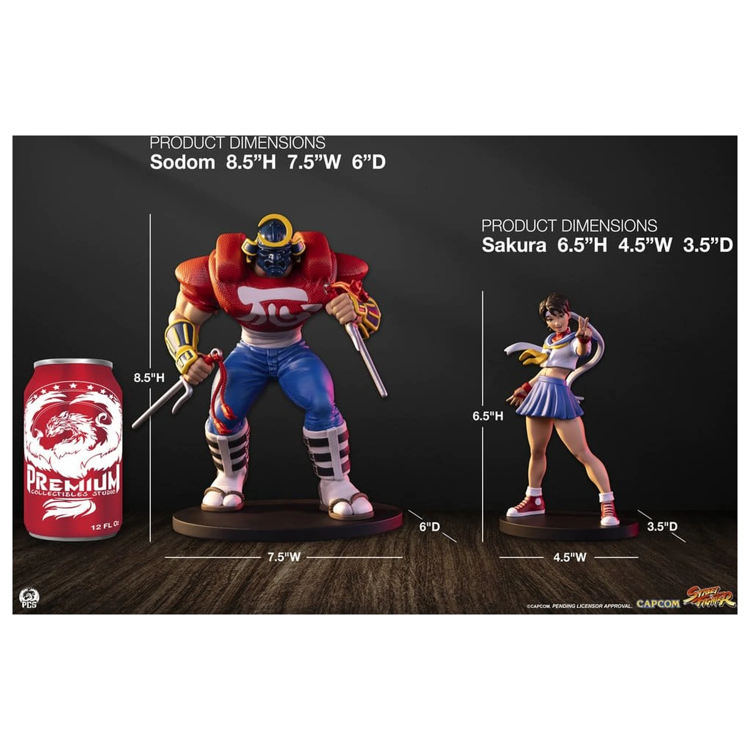Street Fighter Street Jam Kipi 1/10 Sakura & Sodom 22 cm fotografija izdelka