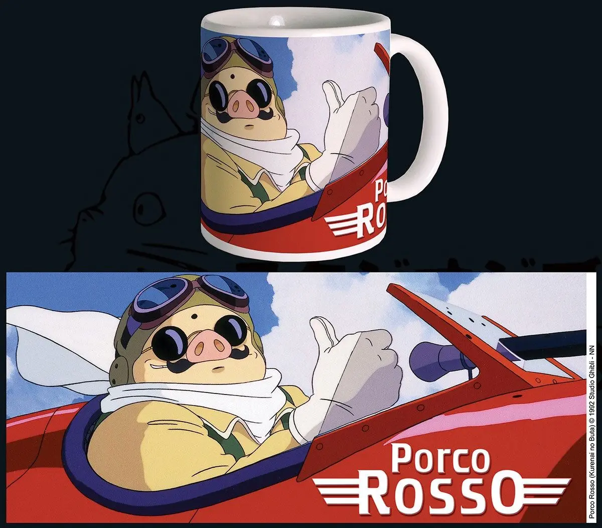 Studio Ghibli skodelica Porco Rosso fotografija izdelka