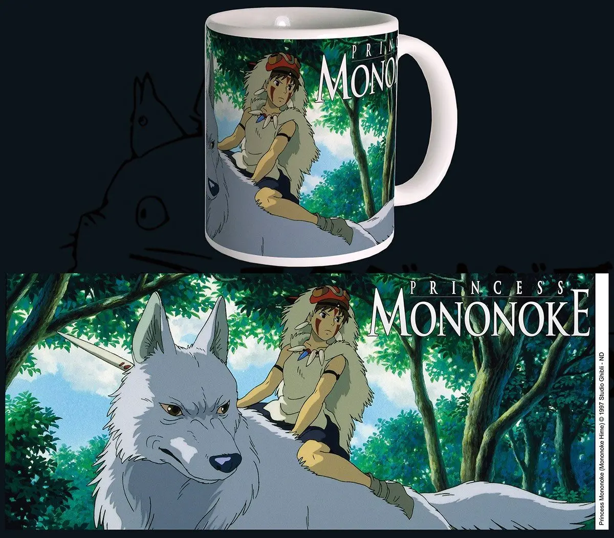 Studio Ghibli Skodelica Princess Mononoke fotografija izdelka