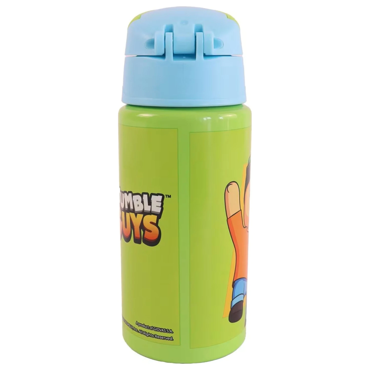 Stumble Guys All Day aluminijasta steklenička za vodo s slamico z obešankom, 500 ml fotografija izdelka