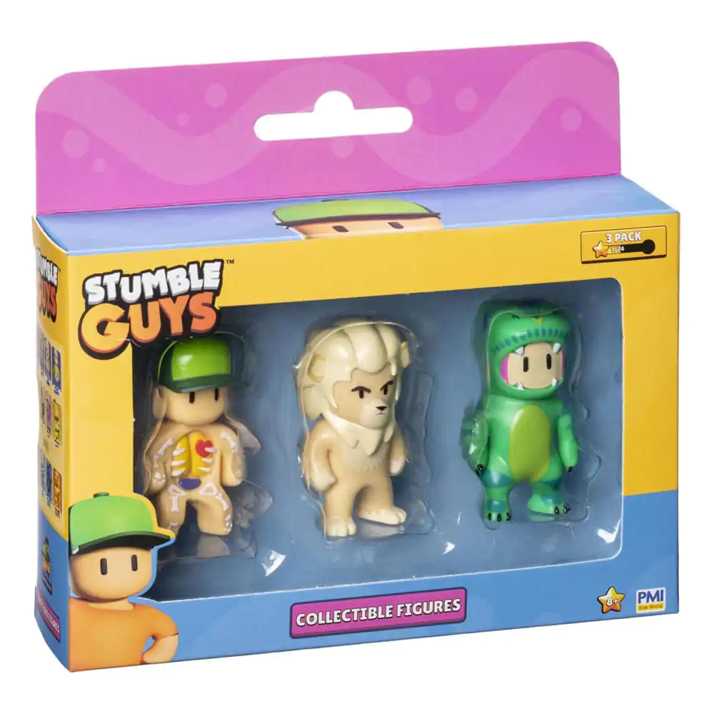 Stumble Guys: Wave 2 3-figure okenska škatla zbirateljske figurice Inside Out + Kiara + T-Rex Guy fotografija izdelka