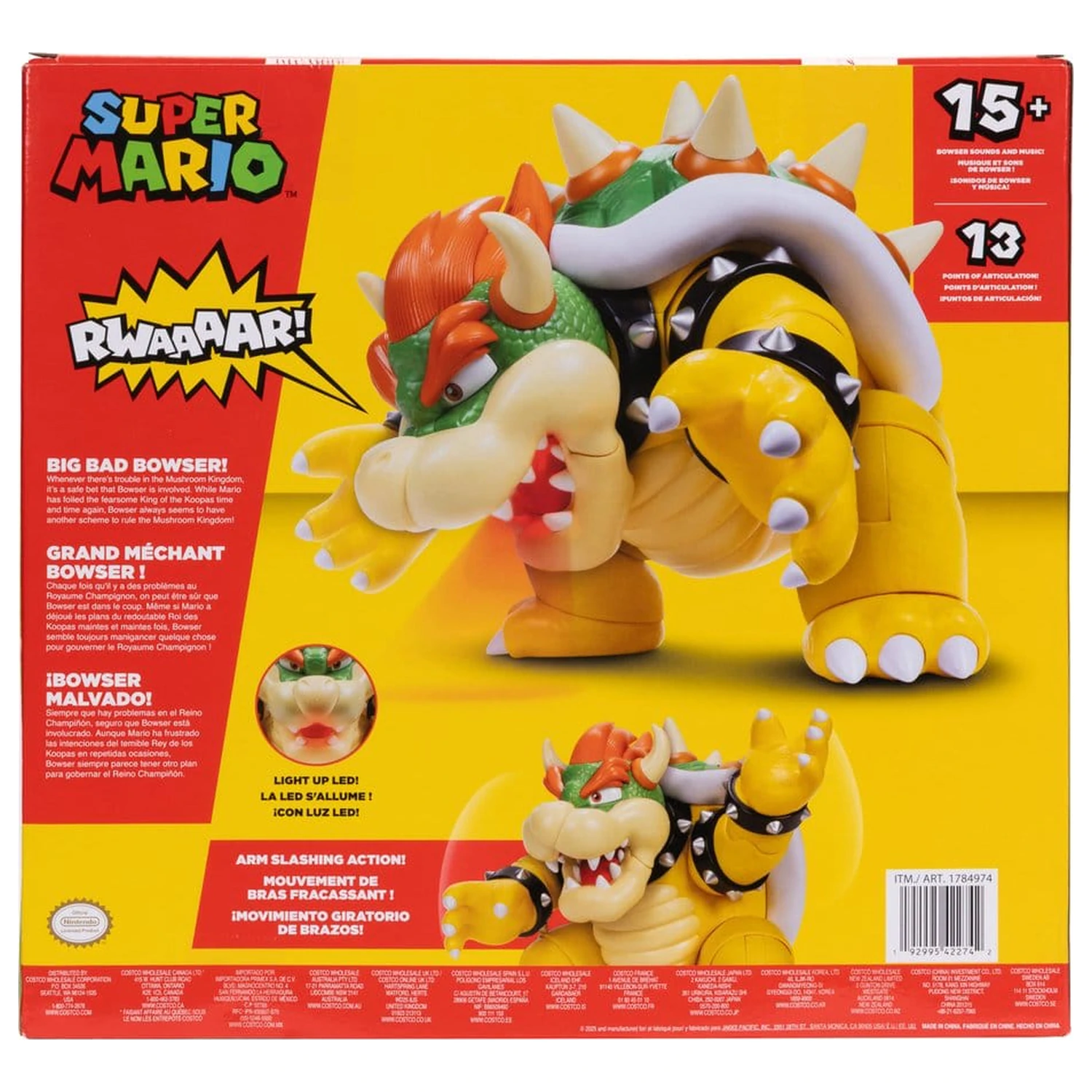 Super Mario akcijska figura Big Bad Bowser 30 cm fotografija izdelka