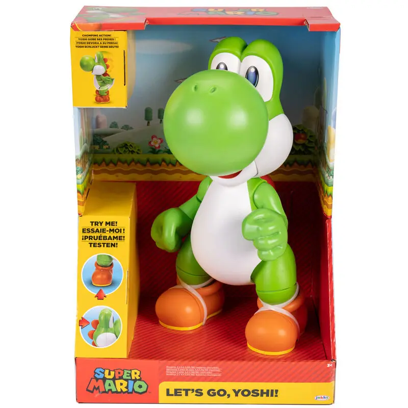 World of Nintendo Govoreča akcijska figura Let's Go! Yoshi! 36 cm fotografija izdelka