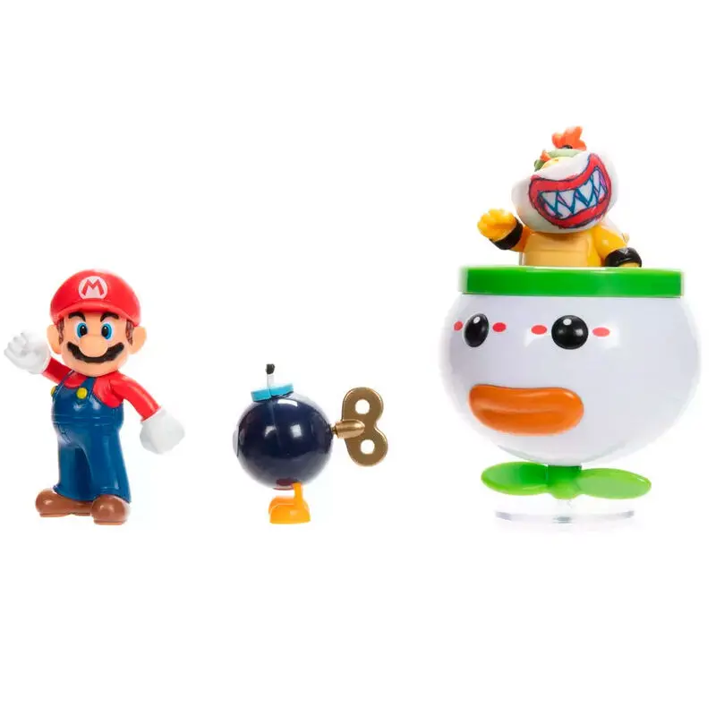 Super Mario Bros Mario in Bowser Jr. figure v blister pakiranju 6 cm fotografija izdelka