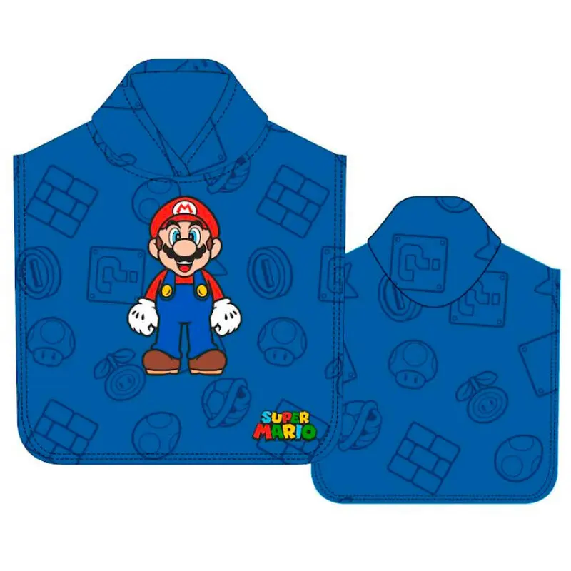 Super Mario Bros Mario microfibre poncho brisača fotografija izdelka