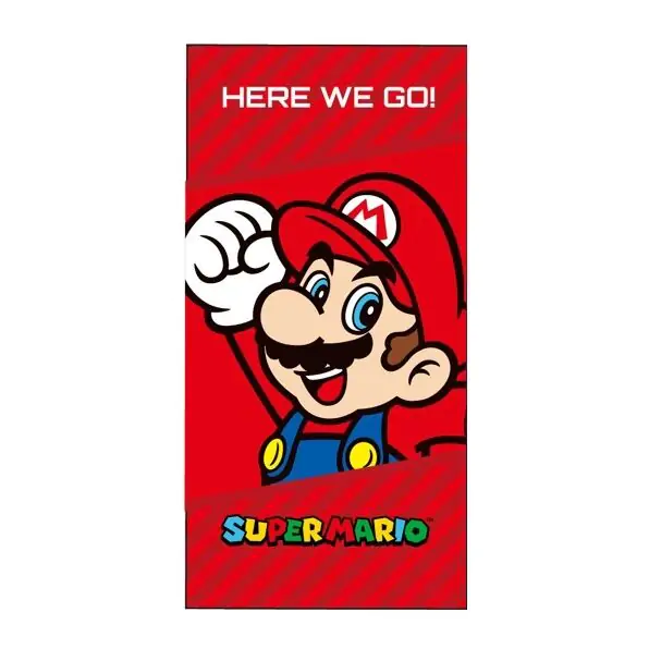 Super Mario Bros brisača za plažo iz mikrovlaken fotografija izdelka