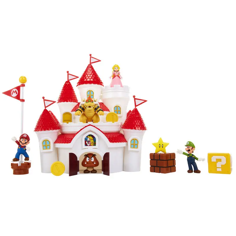 World of Nintendo Deluxe Igralni Set Super Mario Mushroom Kingdom Grad fotografija izdelka