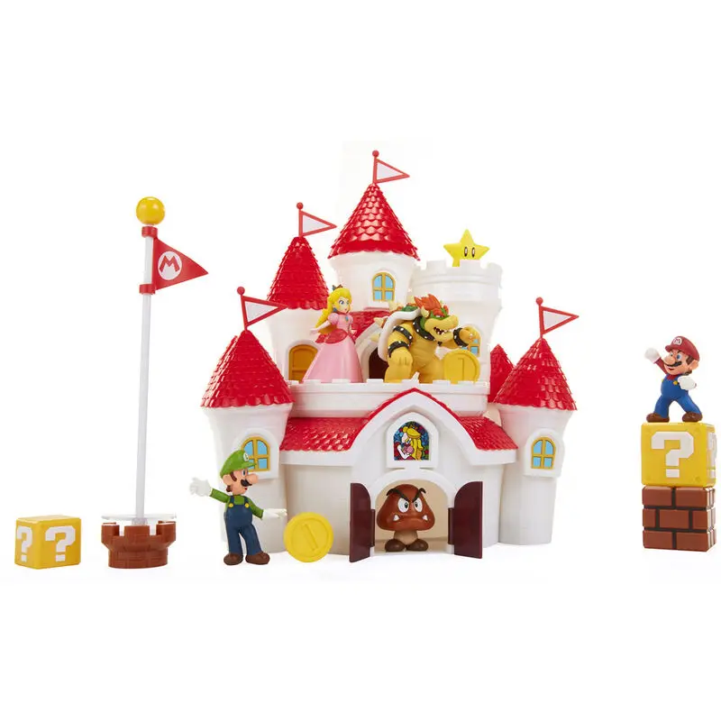 World of Nintendo Deluxe Igralni Set Super Mario Mushroom Kingdom Grad fotografija izdelka