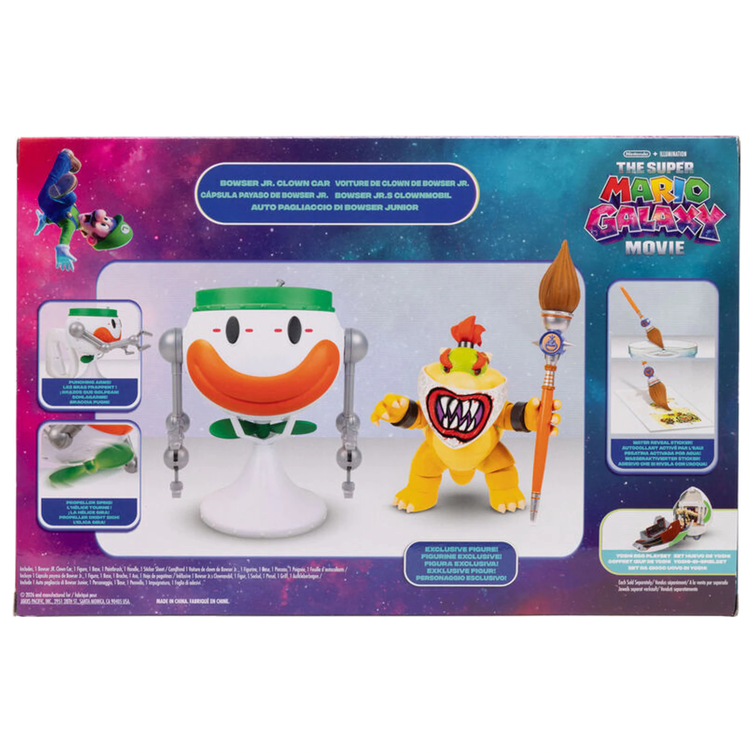 Super Mario Bros - Super Mario Galaxy Movie Bowser Jr. Clown Car figura fotografija izdelka