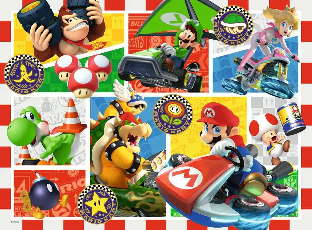 Super Mario otroške puzzle XXL Zabava z Mario Kart (150 kosov) fotografija izdelka