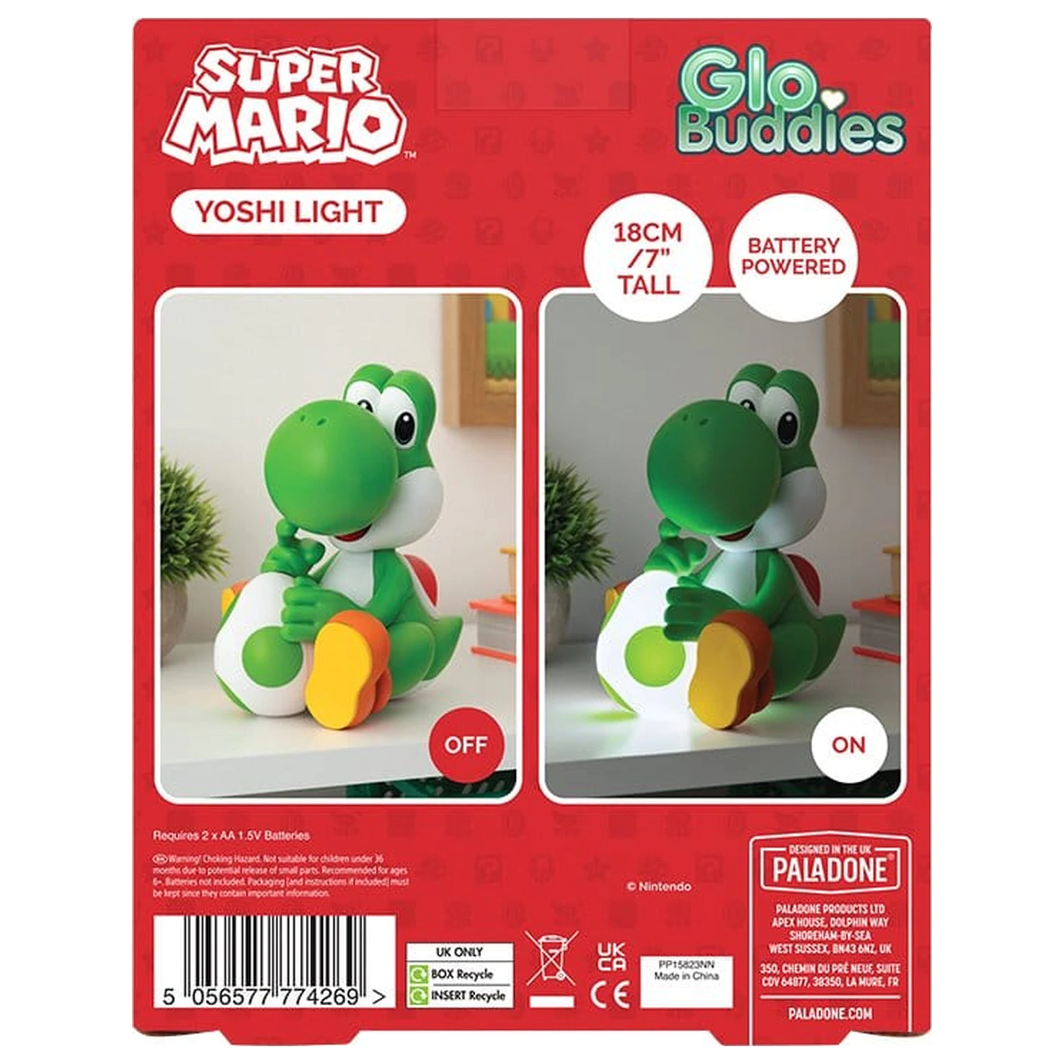 Super Mario GloBuddies Svetloba Yoshi 18 cm fotografija izdelka
