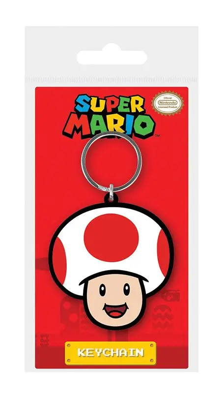 Super Mario Gumijast Keychain Toad 6 cm fotografija izdelka