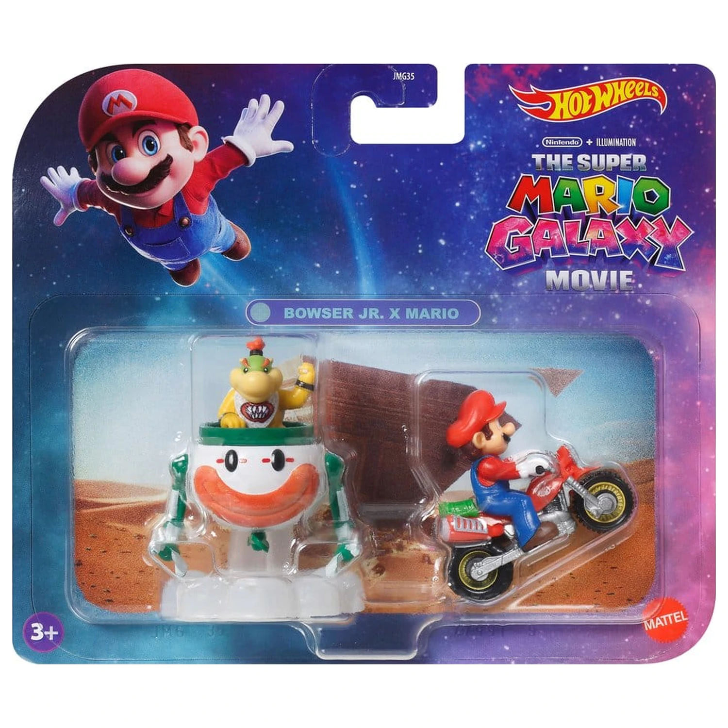 Super Mario Hot Wheels Die-Cast Vozila 2-pakiranje 1/64 Mario & Bowser Jr. fotografija izdelka