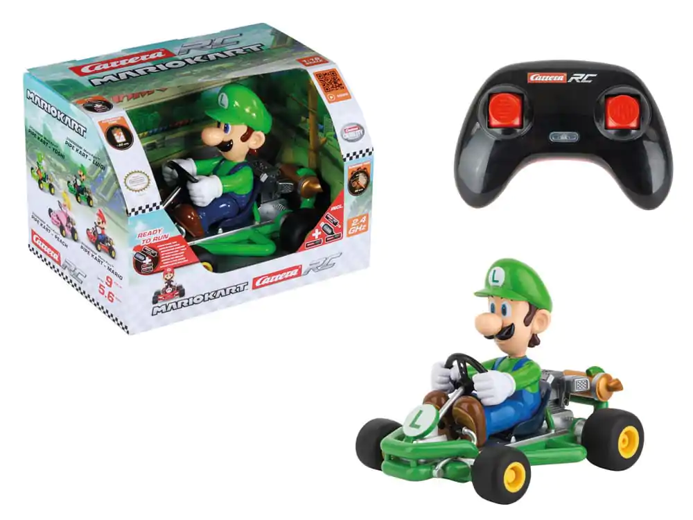 Super Mario Kart RC avto na daljinsko vodenje 1/18 2.4GHz Pipe Kart Luigi fotografija izdelka